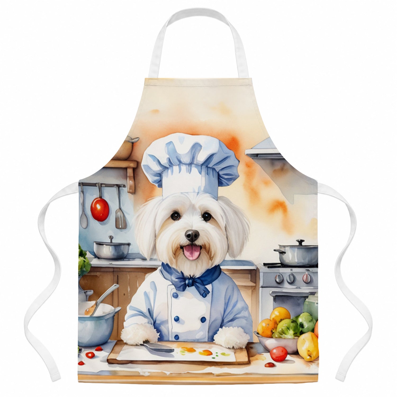 Coton de Tulear The Chef Apron Cooking Kitchen Server Baking Crafts Gardening for Adult Women Men, Unisex, Large, Multicolor