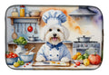 Coton de Tulear The Chef Dish Drying Mat Absorbent Dish Drying Mat Pad for Kitchen Counter Dish Drainer Mat for Countertop, 14 x 21", Multicolor