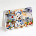Coton de Tulear The Chef Greeting Cards Pack of 8 Blank Cards with Envelopes Whimsical A7 Size 5x7