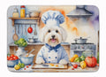 Coton de Tulear The Chef Memory Foam Kitchen Mat Machine Washable Anti-Fatigue Cushion Comfort Bath or Kitchen Rug