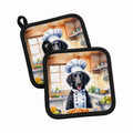 Curly-Coated Retriever The Chef Pot Holder Set of 2 Heat Resistant Quilted Hot Pads 7.5 x 7.5 Inch, Insulated Kitchen Trivets for Cooking & Baking