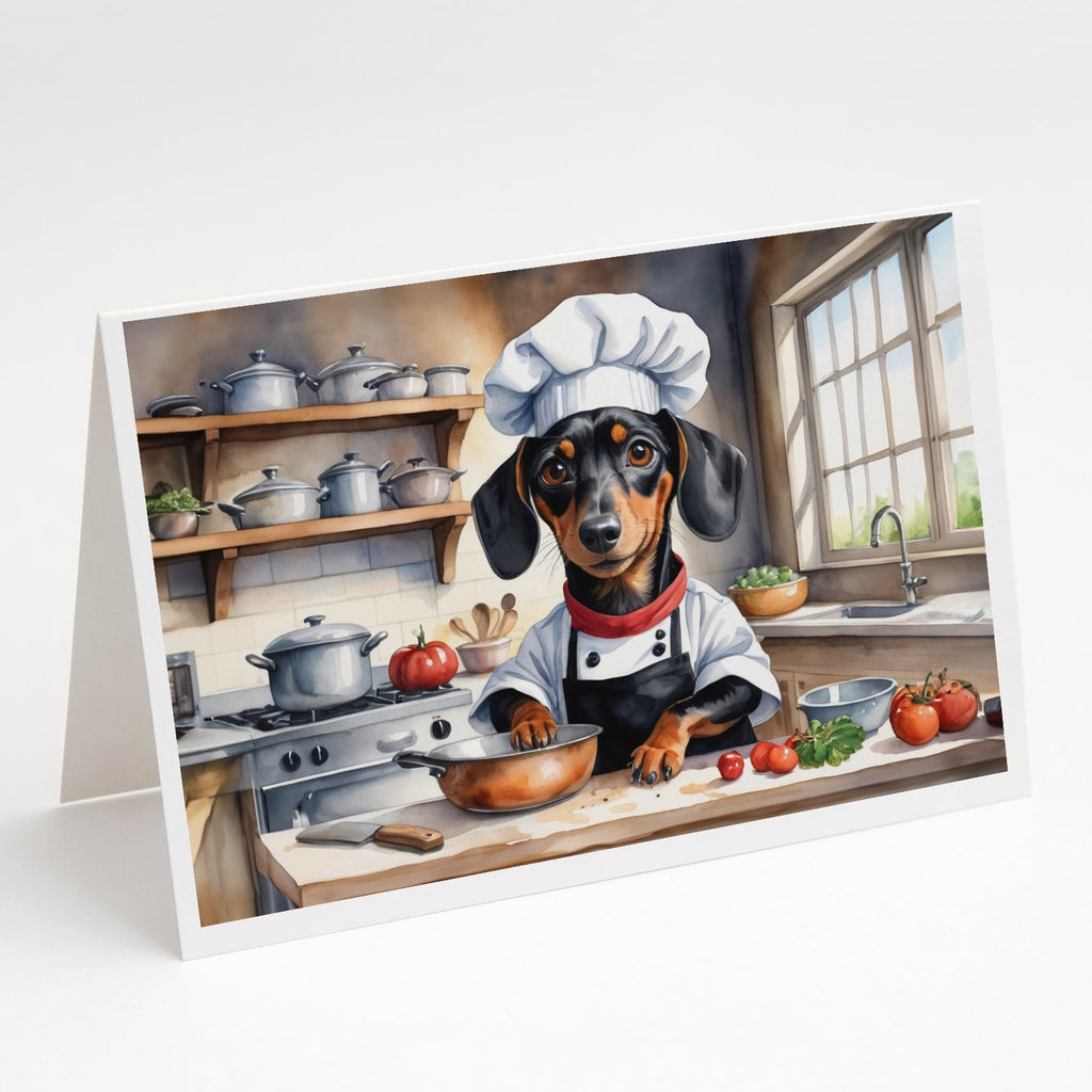 Dachshund The Chef Greeting Cards Pack of 8 Blank Cards with Envelopes Whimsical A7 Size 5x7