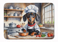 Dachshund The Chef Memory Foam Kitchen Mat Machine Washable Anti-Fatigue Cushion Comfort Bath or Kitchen Rug