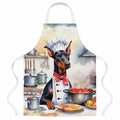 Doberman Pinscher The Chef Apron Cooking Kitchen Server Baking Crafts Gardening for Adult Women Men, Unisex, Large, Multicolor