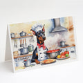Doberman Pinscher The Chef Greeting Cards Pack of 8 Blank Cards with Envelopes Whimsical A7 Size 5x7