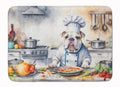 English Bulldog The Chef Memory Foam Kitchen Mat Machine Washable Anti-Fatigue Cushion Comfort Bath or Kitchen Rug