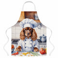 English Cocker Spaniel The Chef Apron Cooking Kitchen Server Baking Crafts Gardening for Adult Women Men, Unisex, Large, Multicolor