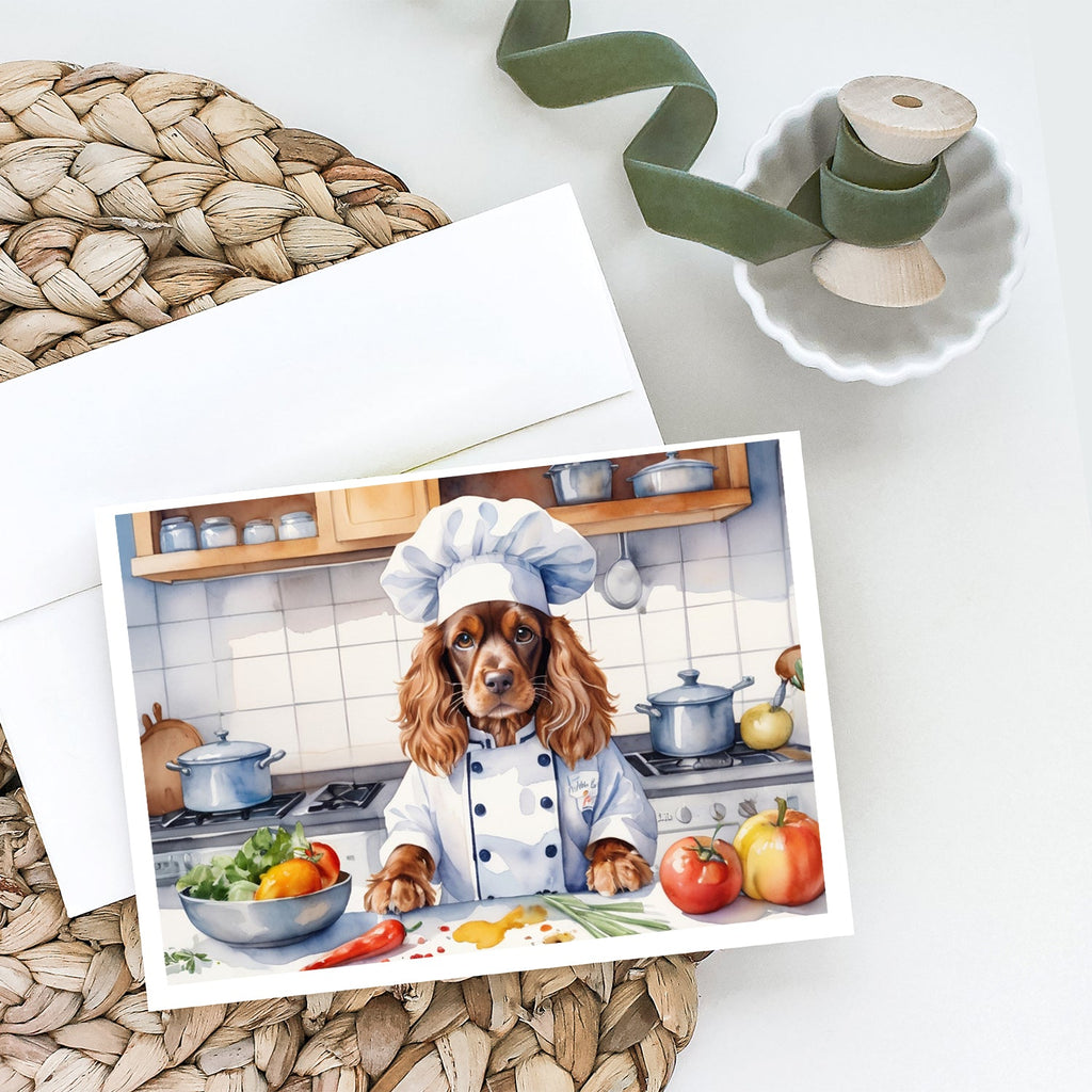 English Cocker Spaniel The Chef Greeting Cards Pack of 8 Blank Cards with Envelopes Whimsical A7 Size 5x7