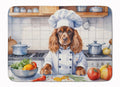 English Cocker Spaniel The Chef Memory Foam Kitchen Mat Machine Washable Anti-Fatigue Cushion Comfort Bath or Kitchen Rug