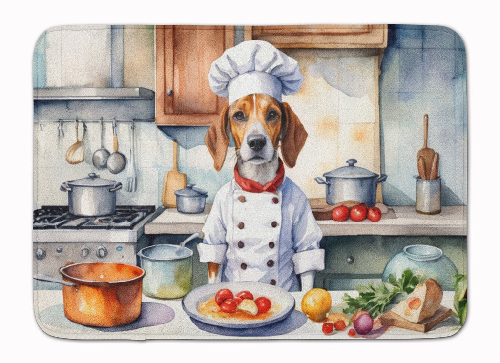 English Foxhound The Chef Memory Foam Kitchen Mat Machine Washable Anti-Fatigue Cushion Comfort Bath or Kitchen Rug