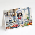 English Setter The Chef Greeting Cards Pack of 8 Blank Cards with Envelopes Whimsical A7 Size 5x7