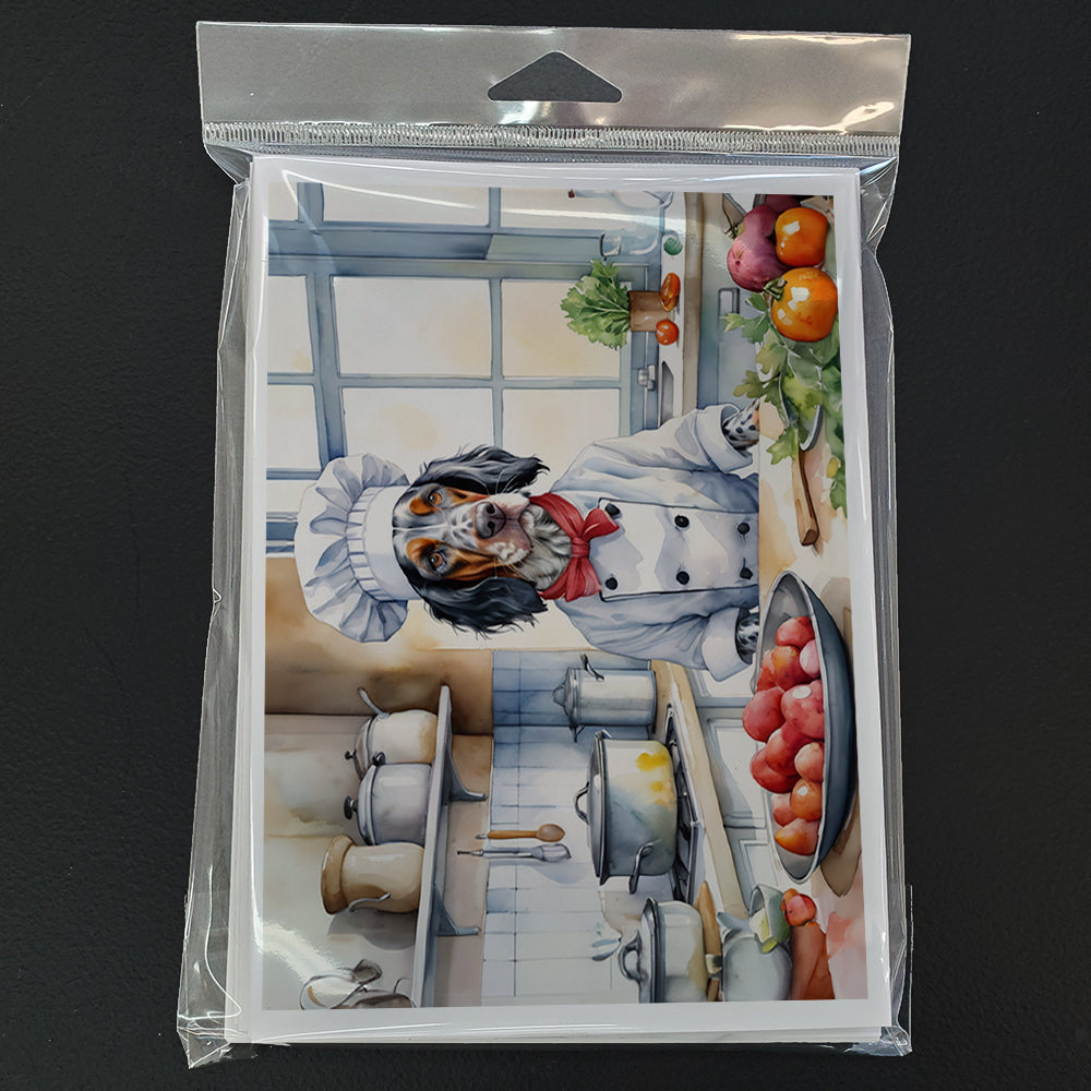 English Setter The Chef Greeting Cards Pack of 8 Blank Cards with Envelopes Whimsical A7 Size 5x7