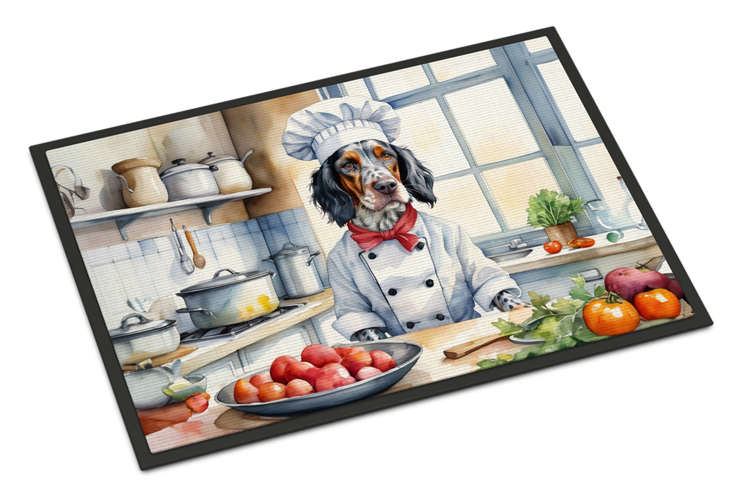 English Setter The Chef Doormat Indoor Outdoor 24H X 36W Front Door Mat Rugs for Entryway, Non Slip Washable Low Pile,