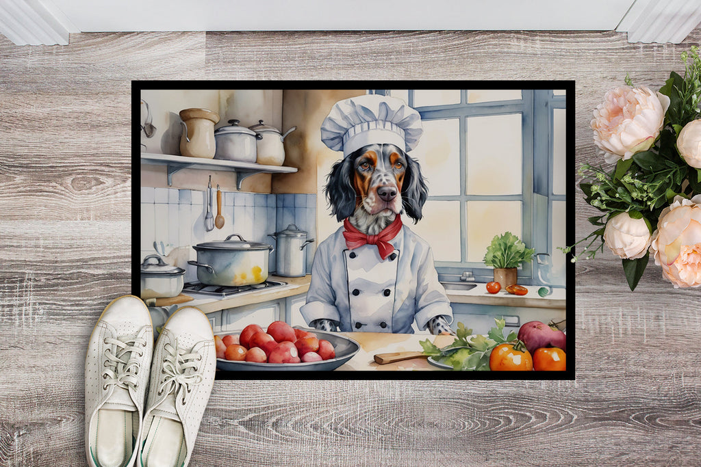 English Setter The Chef Doormat Indoor Outdoor 24H X 36W Front Door Mat Rugs for Entryway, Non Slip Washable Low Pile,