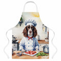 English Springer Spaniel The Chef Apron Cooking Kitchen Server Baking Crafts Gardening for Adult Women Men, Unisex, Large, Multicolor