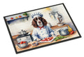 English Springer Spaniel The Chef Doormat Indoor Outdoor 18H X 27W Front Door Mat Rugs for Entryway, Non Slip Washable