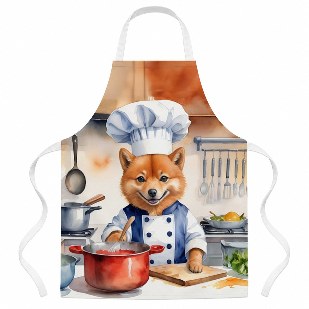 Finnish Spitz The Chef Apron Cooking Kitchen Server Baking Crafts Gardening for Adult Women Men, Unisex, Large, Multicolor