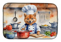 Finnish Spitz The Chef Dish Drying Mat Absorbent Dish Drying Mat Pad for Kitchen Counter Dish Drainer Mat for Countertop, 14 x 21", Multicolor