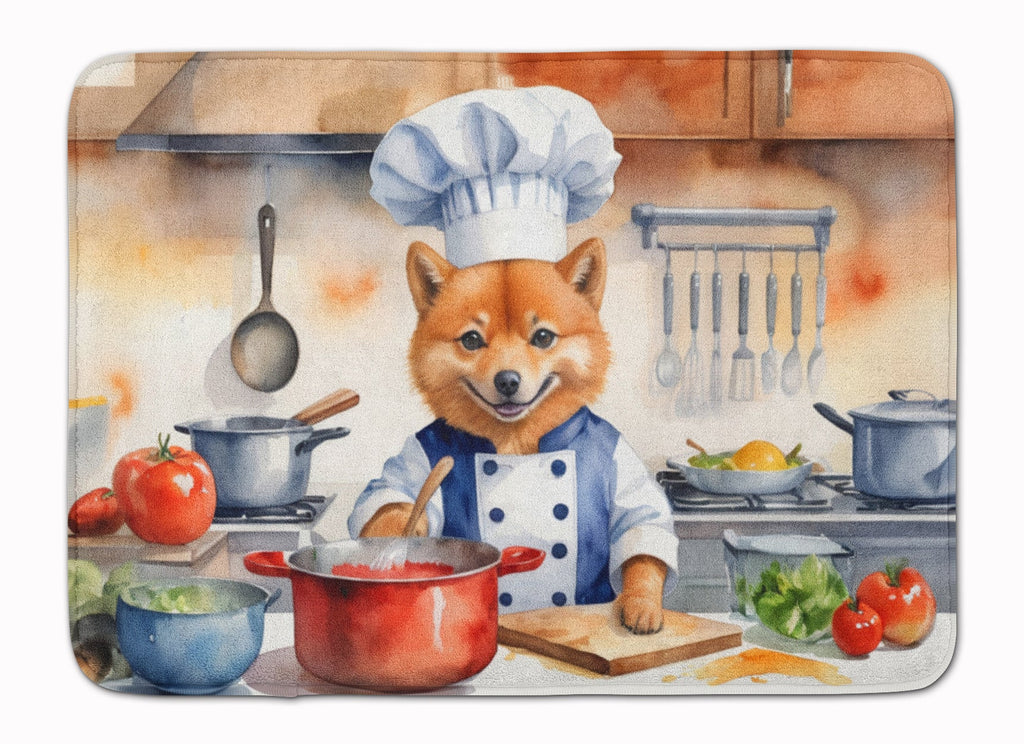 Finnish Spitz The Chef Memory Foam Kitchen Mat Machine Washable Anti-Fatigue Cushion Comfort Bath or Kitchen Rug