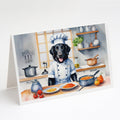 Flat-Coated Retriever The Chef Greeting Cards Pack of 8 Blank Cards with Envelopes Whimsical A7 Size 5x7