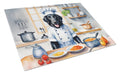 Flat-Coated Retriever The Chef Cutting Board Tempered Glass Kitchen Cutting Surface, Heat Resistant Chopping, Non-Slip Feet, Food Prep & Serving