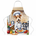 Fox Terrier The Chef Apron Cooking Kitchen Server Baking Crafts Gardening for Adult Women Men, Unisex, Large, Multicolor