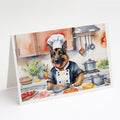 German Shepherd The Chef Greeting Cards Pack of 8 Blank Cards with Envelopes Whimsical A7 Size 5x7