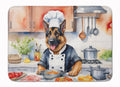 German Shepherd The Chef Memory Foam Kitchen Mat Machine Washable Anti-Fatigue Cushion Comfort Bath or Kitchen Rug