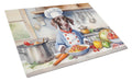 German Shorthaired Pointer The Chef Cutting Board Tempered Glass Kitchen Cutting Surface, Heat Resistant Chopping, Non-Slip Feet, Food Prep & Serving
