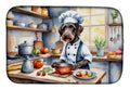 German Wirehaired Pointer The Chef Dish Drying Mat Absorbent Dish Drying Mat Pad for Kitchen Counter Dish Drainer Mat for Countertop, 14 x 21", Multicolor