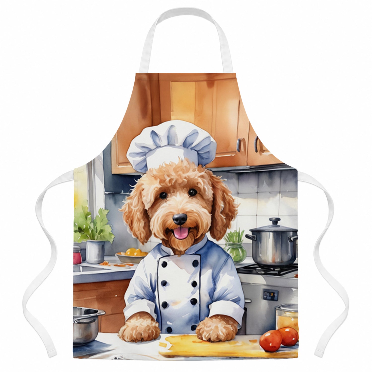 Goldendoodle The Chef Apron Cooking Kitchen Server Baking Crafts Gardening for Adult Women Men, Unisex, Large, Multicolor