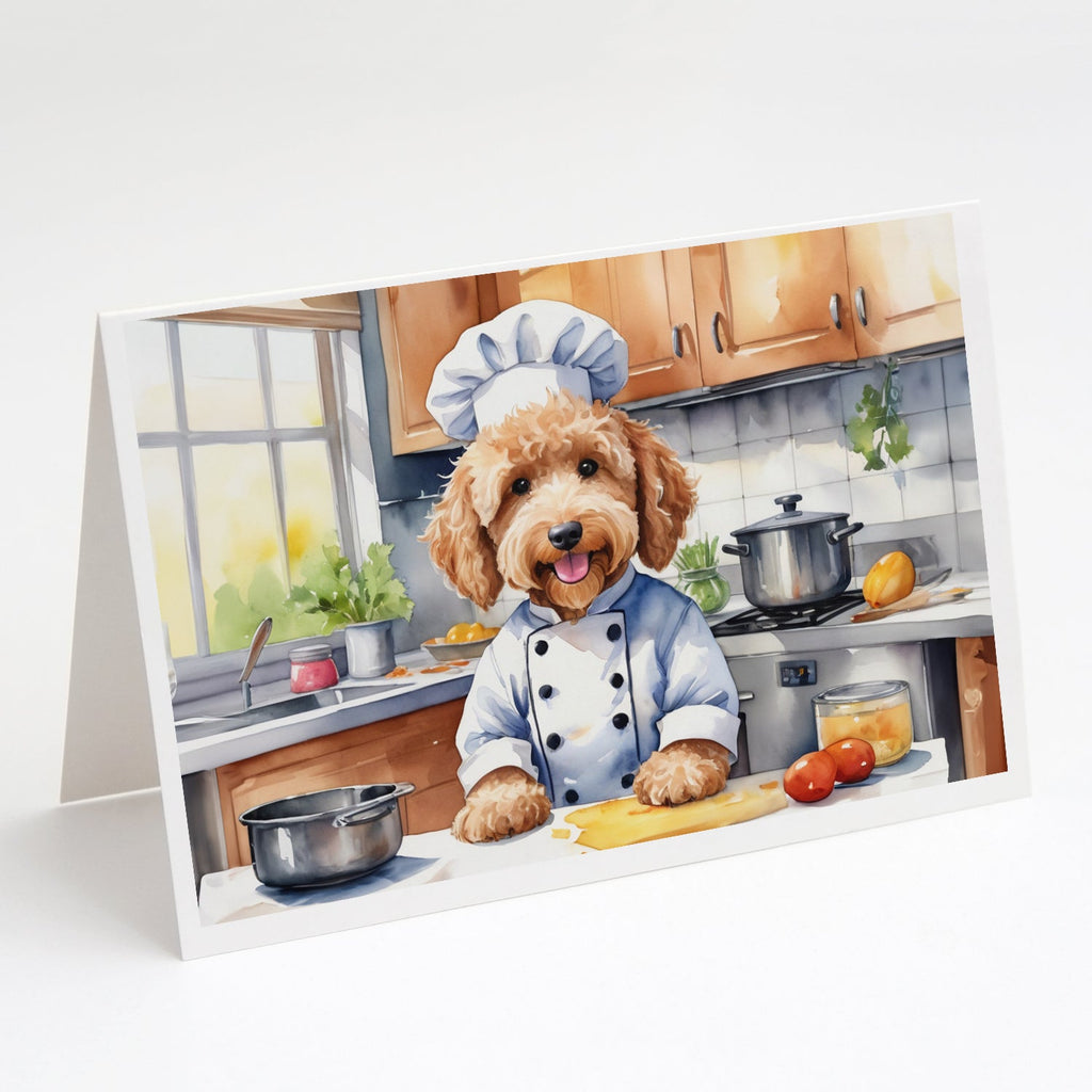 Goldendoodle The Chef Greeting Cards Pack of 8 Blank Cards with Envelopes Whimsical A7 Size 5x7