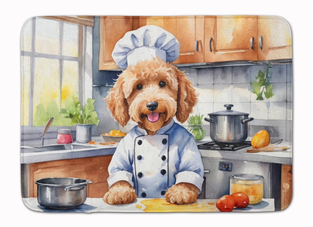 Goldendoodle The Chef Memory Foam Kitchen Mat Machine Washable Anti-Fatigue Cushion Comfort Bath or Kitchen Rug