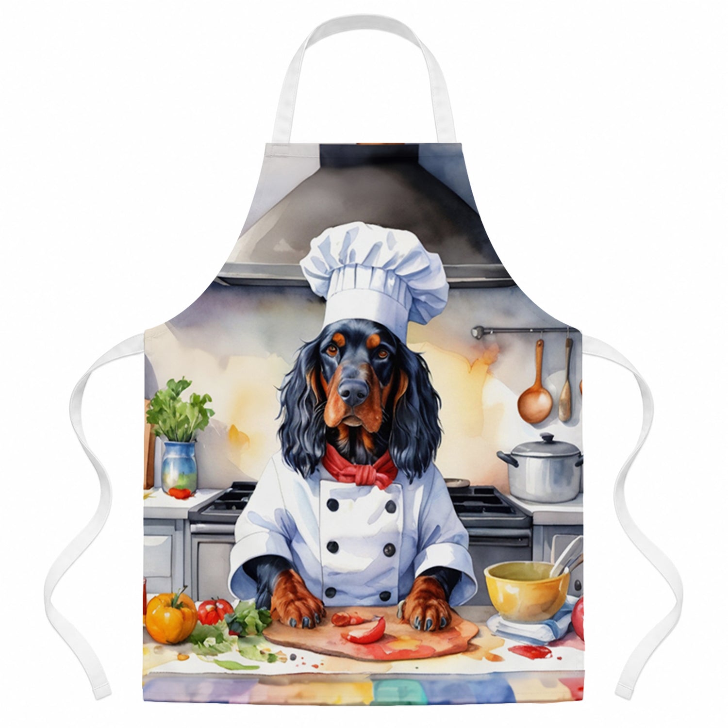 Gordon Setter The Chef Apron Cooking Kitchen Server Baking Crafts Gardening for Adult Women Men, Unisex, Large, Multicolor
