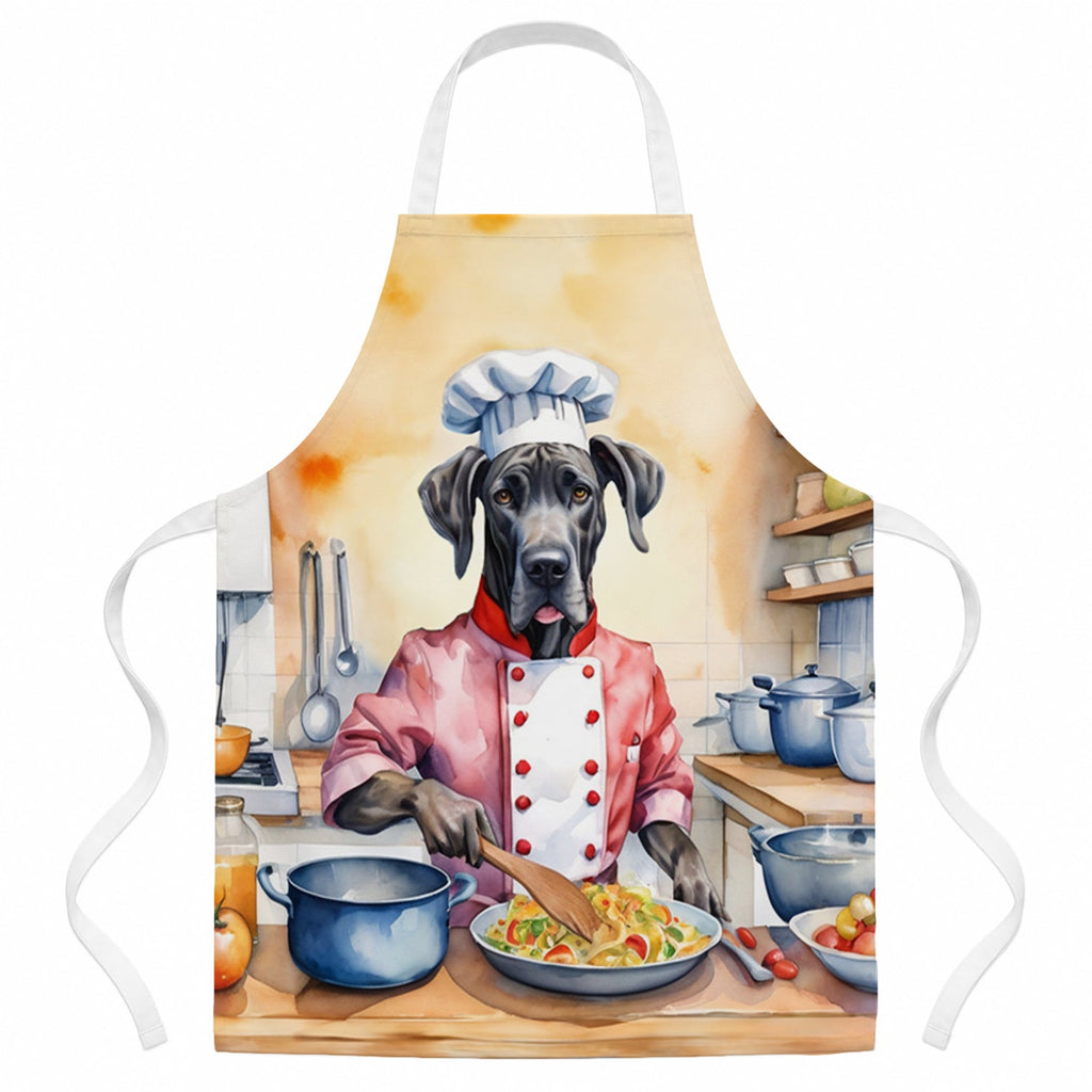 Great Dane The Chef Apron Cooking Kitchen Server Baking Crafts Gardening for Adult Women Men, Unisex, Large, Multicolor