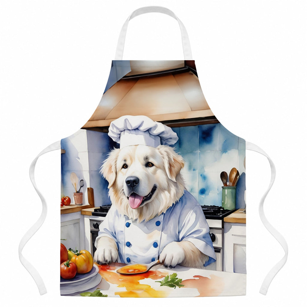 Great Pyrenees The Chef Apron Cooking Kitchen Server Baking Crafts Gardening for Adult Women Men, Unisex, Large, Multicolor