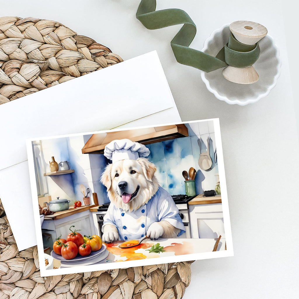 Great Pyrenees The Chef Greeting Cards Pack of 8 Blank Cards with Envelopes Whimsical A7 Size 5x7