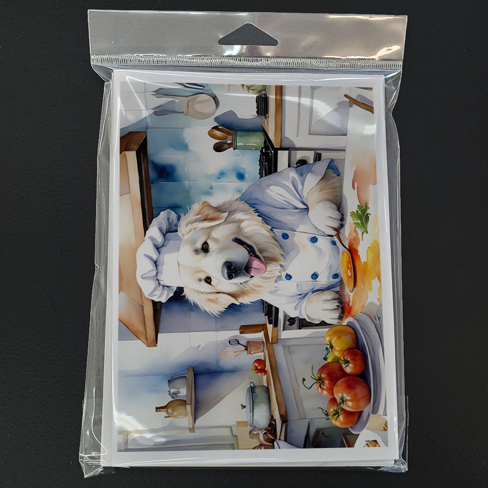 Great Pyrenees The Chef Greeting Cards Pack of 8 Blank Cards with Envelopes Whimsical A7 Size 5x7