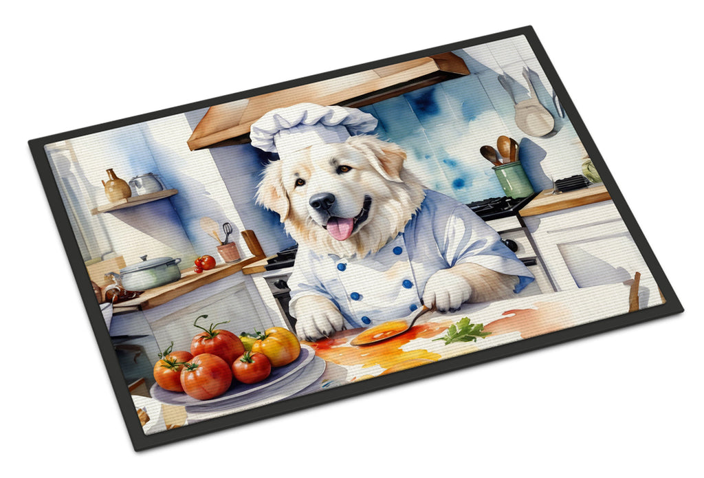Great Pyrenees The Chef Doormat Indoor Outdoor 24H X 36W Front Door Mat Rugs for Entryway, Non Slip Washable Low Pile,