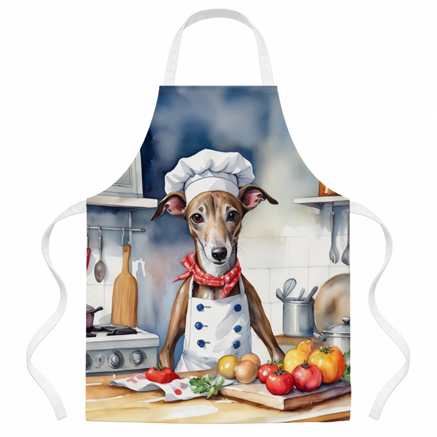 Greyhound The Chef Apron Cooking Kitchen Server Baking Crafts Gardening for Adult Women Men, Unisex, Large, Multicolor