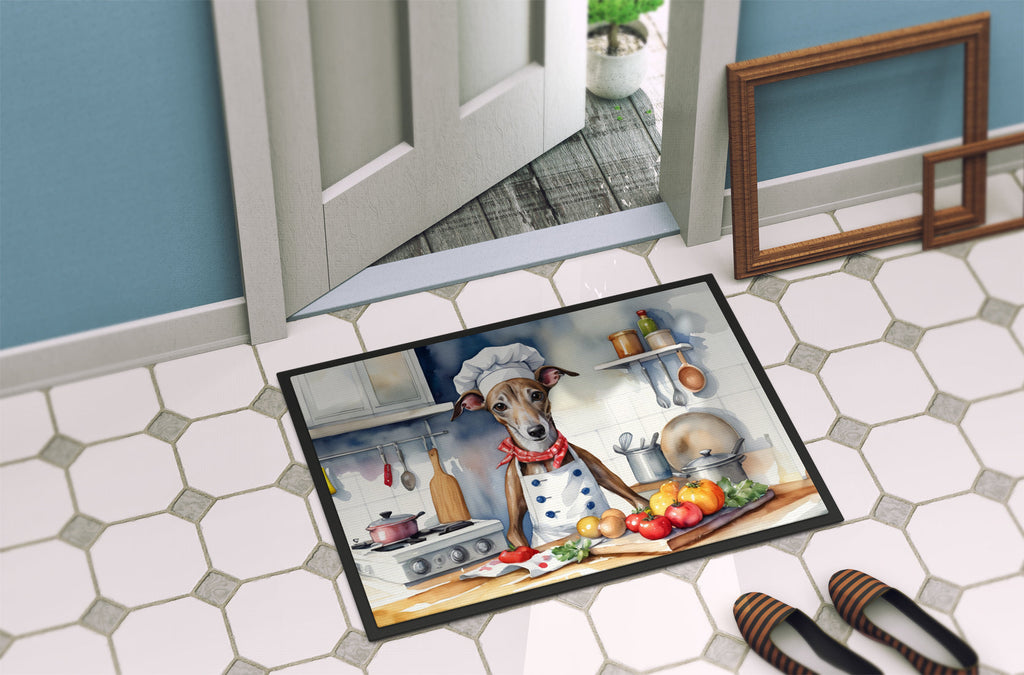 Greyhound The Chef Doormat Indoor Outdoor 24H X 36W Front Door Mat Rugs for Entryway, Non Slip Washable Low Pile,