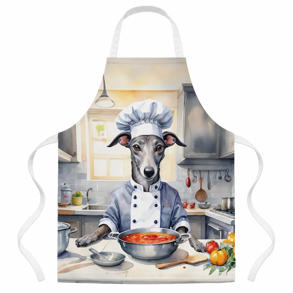 Greyhound The Chef Apron Cooking Kitchen Server Baking Crafts Gardening for Adult Women Men, Unisex, Large, Multicolor