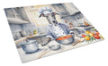 Greyhound The Chef Cutting Board Tempered Glass Kitchen Cutting Surface, Heat Resistant Chopping, Non-Slip Feet, Food Prep & Serving