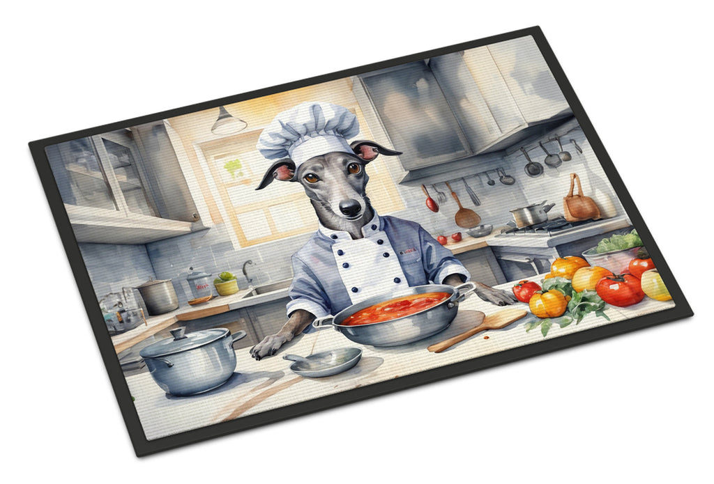 Greyhound The Chef Doormat Indoor Outdoor 18H X 27W Front Door Mat Rugs for Entryway, Non Slip Washable