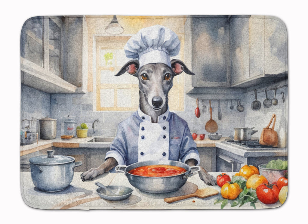 Greyhound The Chef Memory Foam Kitchen Mat Machine Washable Anti-Fatigue Cushion Comfort Bath or Kitchen Rug