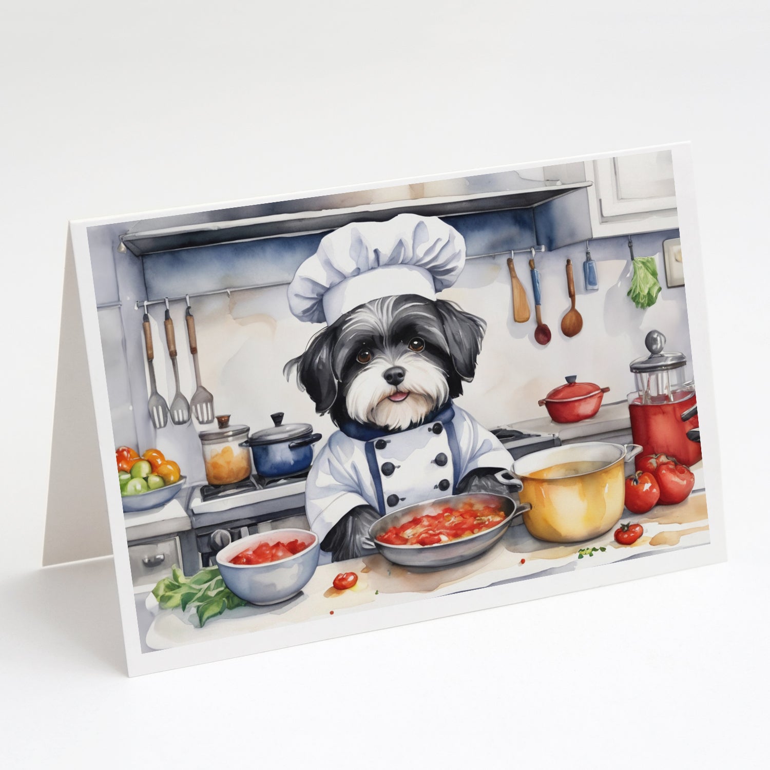 Havanese The Chef Greeting Cards Pack of 8 Blank Cards with Envelopes Whimsical A7 Size 5x7