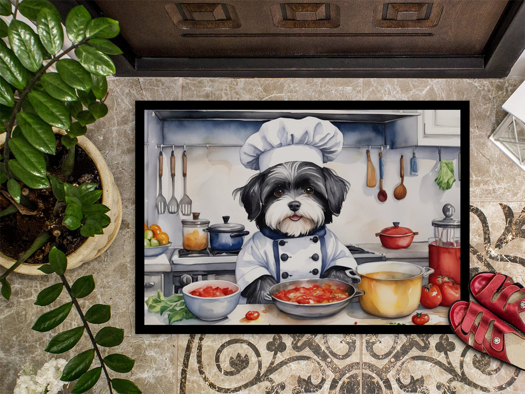 Havanese The Chef Doormat Indoor Outdoor 18H X 27W Front Door Mat Rugs for Entryway, Non Slip Washable