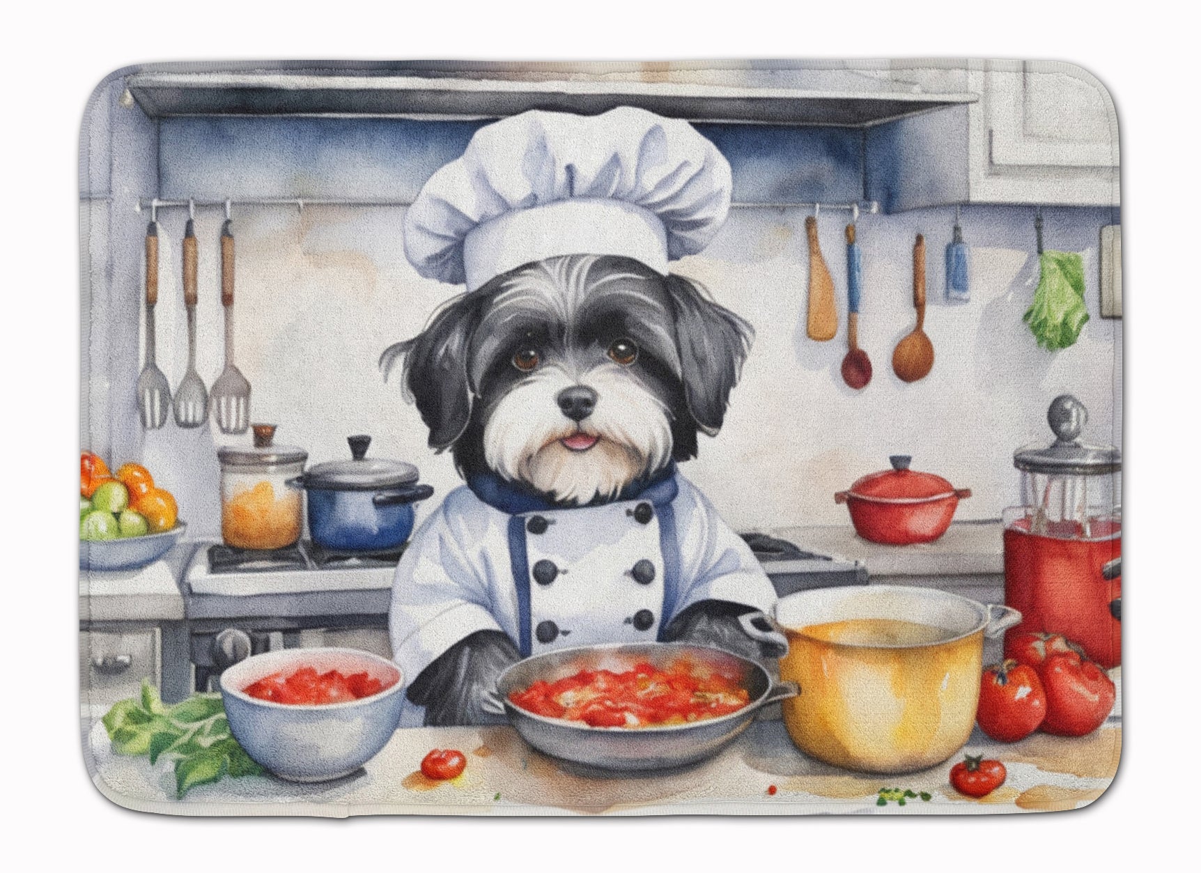 Havanese The Chef Memory Foam Kitchen Mat Machine Washable Anti-Fatigue Cushion Comfort Bath or Kitchen Rug