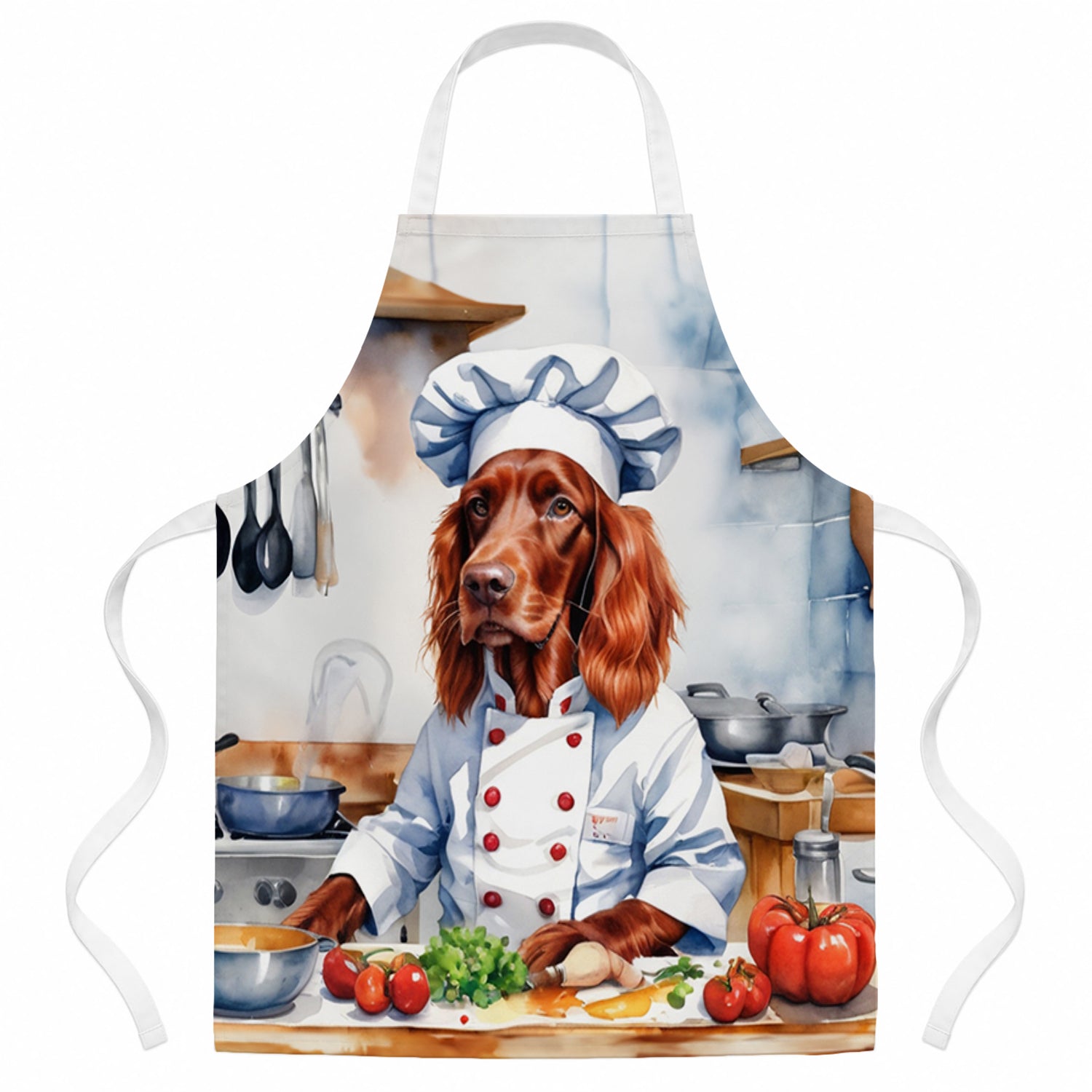 Irish Setter The Chef Apron Cooking Kitchen Server Baking Crafts Gardening for Adult Women Men, Unisex, Large, Multicolor