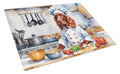 Irish Setter The Chef Cutting Board Tempered Glass Kitchen Cutting Surface, Heat Resistant Chopping, Non-Slip Feet, Food Prep & Serving